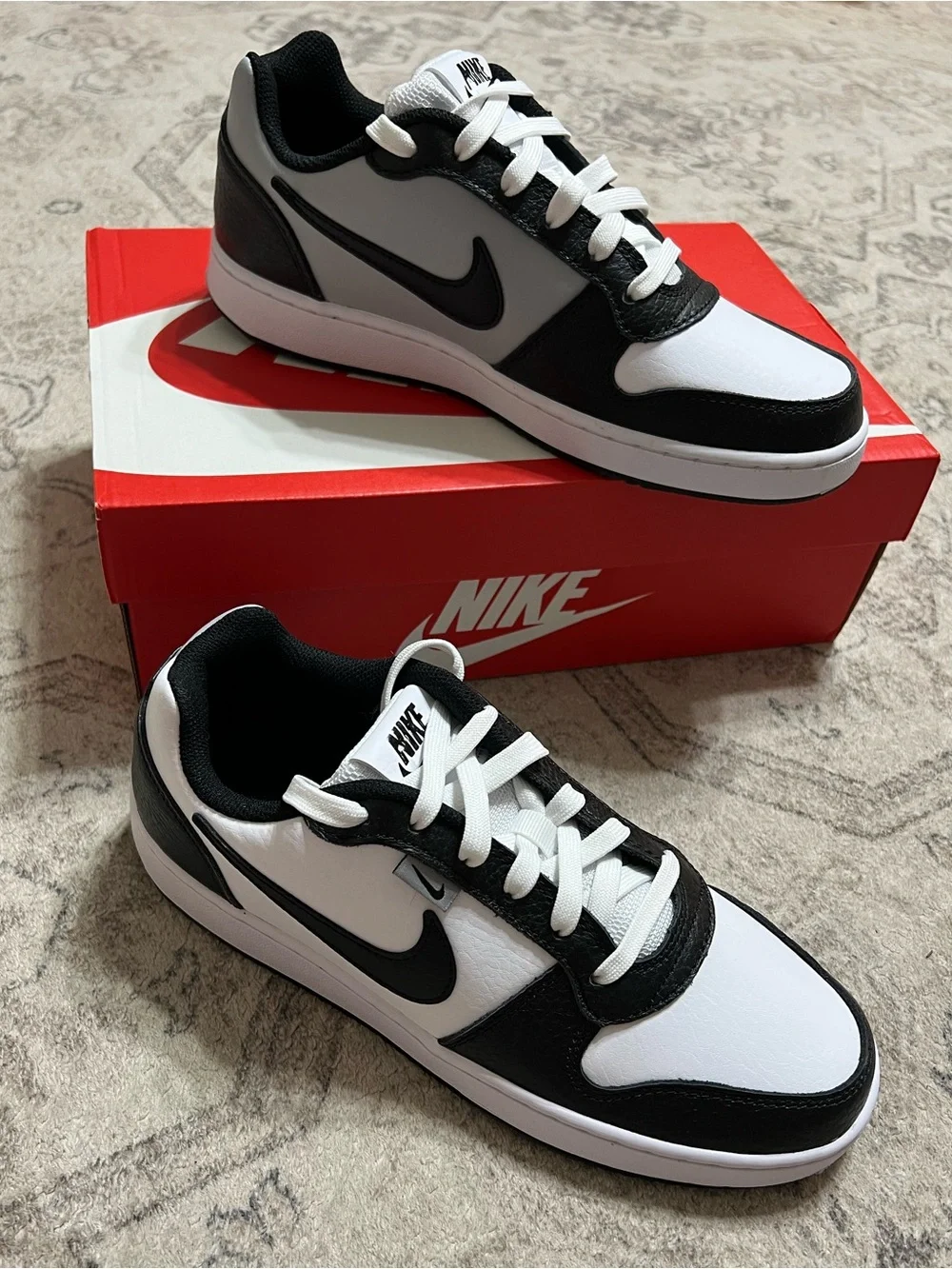Nike Ebernon Low Premium (White/Black/Wolf Grey)